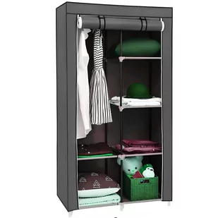 MATERIAŁOWA SZAFA TEKSTYLNA SKŁADANA GARDEROBA ORGANIZER NA UBRANIA REGAŁ - Regały MATERIAŁOWA SZAFA TEKSTYLNA SKŁADANA GARDEROBA ORGANIZER NA UBRANIA REGAŁ - Regały - miniaturka - grafika 1