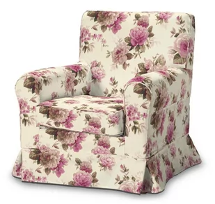 Dekoria Pokrowiec na fotel Ektorp Jennylund różowo-beżowe róże na kremowym tle 78 x 85 x 84 cm Londres 613-141-07 - Pokrowce na meble - miniaturka - grafika 1