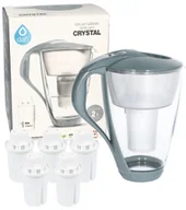 Dzbanki filtrujące - Dzbanek Filtrujący Wodę Dafi Crystal Led Szary + 5X Filtr Wkład Filtrujący - miniaturka - grafika 1