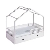 Łóżka dla dzieci i młodzieży - Łóżko 90 x 200 z Szufladami Wiktor Dolmar Sosna Barwiona na Antracyt - miniaturka - grafika 1