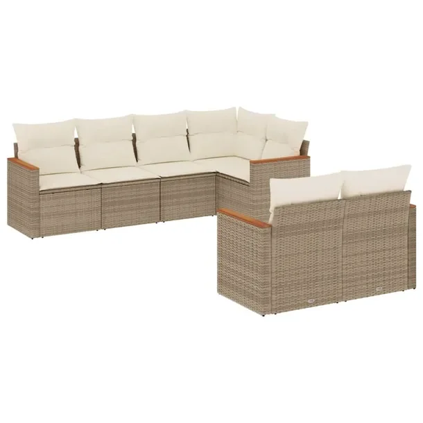 Zestaw Wypoczynkowy Rattan PE Beżowy 62x62x69 cm