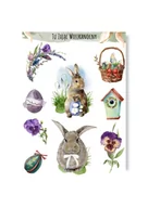 Scrapbooking - Naklejki wielkanocne z zajączkiem do kartek albumu - miniaturka - grafika 1