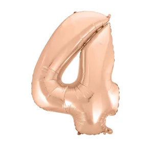 GoDan Balon foliowy cyfra 4 45" różowo-złoty HS-C45RZ4 - Balony i akcesoria - miniaturka - grafika 1