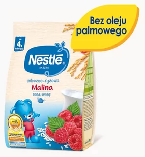 Nestle Kaszka mleczno-ryżowa malina po 4 miesiącu 230g - Kaszki dla dzieci - miniaturka - grafika 1