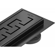 Odpływy liniowe - Mexen MEXEN FLAT ODPŁYW LINIOWY BLACK 80 CM NISKI WZÓR G15 1724080 - miniaturka - grafika 1