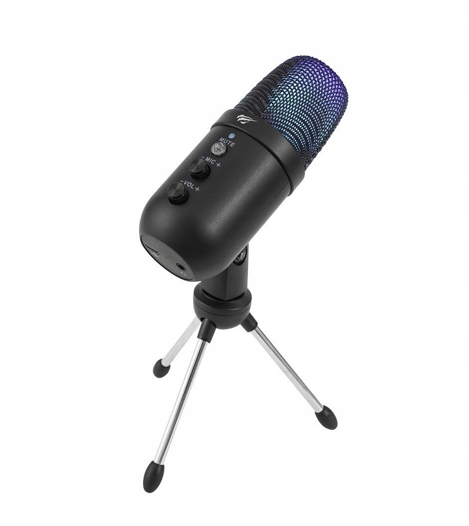 Mikrofon gamingowy bezprzewodowy Havit GK51 czarny z RGB