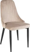 Krzesła - Krzesło Krzesło do salonu Krzesło do kuchni Krzesło do jadalni Fotel LOUIS Velourssthul beżowy 44x59x88 cm HOMLA - miniaturka - grafika 1