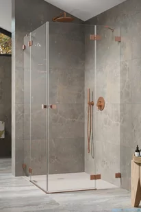 Radaway Essenza Pro Brushed Copper Kdd kabina 100x90 cm szczotkowana miedź 10096100-93-01L/10096090-93-01R - Kabiny prysznicowe - miniaturka - grafika 1