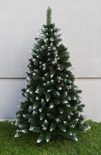 Choinka Sztuczna Sosna Szyszka Diamentowa Jarzębina 155 cm - Choinki - miniaturka - grafika 1