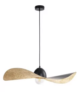 Sigma Designerska lampa wisząca KAPELLO L E27 60W śr. 76cm czarny złoty 32340 - Lampy sufitowe - miniaturka - grafika 1
