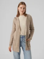 Swetry damskie - Vero Moda Kardigan w kolorze beżowym - miniaturka - grafika 1