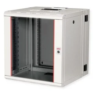ROLINE 19-calowa obudowa naścienna Pro 12 U, 600x600 WxD, dwuczęściowa, obrotowa, szara 26.21.0012 - Szafy rack - miniaturka - grafika 1
