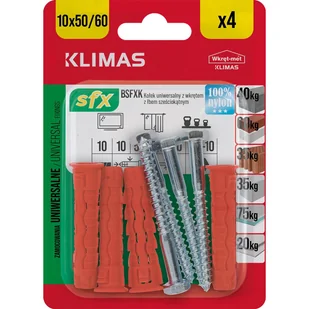 Wkręt-met Kołek SFX uniwersalny 10x50mm z łbem 6-kątnym 4szt - Kołki Wkręt-met Kołek SFX uniwersalny 10x50mm z łbem 6-kątnym 4szt - Kołki - miniaturka - grafika 1