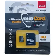 Karty pamięci - IMRO SDHC Class 10 8GB + adapter (KOM000654) - miniaturka - grafika 1