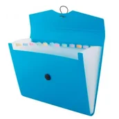 Teczki i skoroszyty - D.rect Teczka A4 12 przegródek niebieska - miniaturka - grafika 1