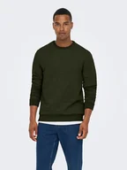 Bluzy męskie - Only & Sons Bluza 22018683 Zielony Regular Fit - miniaturka - grafika 1