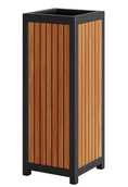Pozostałe meble ogrodowe - Ogrodowy kosz na śmieci w odcieniu kasztan Z0-Z48 - miniaturka - grafika 1
