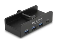 Huby USB - DeLOCK 64284 huby i koncentratory USB 2.0 Type-A 5000 Mbit/s Czarny - miniaturka - grafika 1