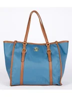 Torebki damskie - U.S. Polo Assn. Torebka w kolorze błękitno-brązowym - 35 x 30 x 20 cm - miniaturka - grafika 1