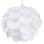 Lampy sufitowe - Beliani Lampa wisząca biała RHINE - miniaturka - grafika 1