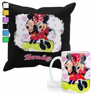 Gadżety dla niej i dla niego - ZESTAW KUBEK + PODUSZKA Z POSZEWKĄ- PREZENT DLA FANA MYSZKA MIKI + IMIĘ - miniaturka - grafika 1