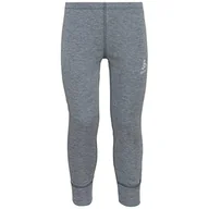 Legginsy - ODLO Unisex dziecięce legginsy Bl Bottom Long Active Warm Eco Kids szary Steel Grey Melange 92 159219 - miniaturka - grafika 1