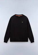 Bluzy męskie - felpa uomo napapijri b-badge np0a8946 9411 black beuty - miniaturka - grafika 1