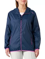 Kurtki damskie - CMP Damska kurtka polarowa Hood Knit Tech melanżowa z rowerem, Boy, B.Blue-Electric, 92, niebieska, 50 - miniaturka - grafika 1
