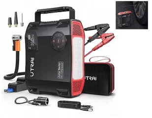 Awaryjny rozrusznik auta PowerBank latarka pompka starter jumper booster 4w1 2000A 16000mA - Urządzenia Rozruchowe - Jump startery - miniaturka - grafika 1