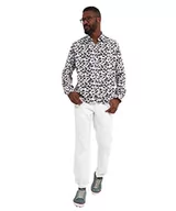 Koszule męskie - Joe Browns Męska koszula z długim rękawem, monochromatyczna bratka, kwiatowy nadruk, zapinana na guziki, XXL, biała, biały, XXL - miniaturka - grafika 1