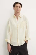 Koszule męskie - Diesel koszula lniana S-EMIL kolor beżowy regular A12853.0LIAL - miniaturka - grafika 1