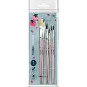 Pędzle - Interdruk Pędzelki drewniane Cute Girl 6 szt. - miniaturka - grafika 1