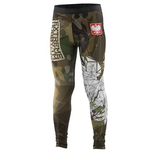 Legginsy sportowe dla dzieci do MMA Fitness Extreme Hobby POLSKA CAMO - Kimona, stroje i obuwie - miniaturka - grafika 1