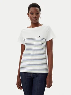 Tom Tailor T-Shirt 1045544 Biały Regular Fit - Koszulki i topy damskie - miniaturka - grafika 1