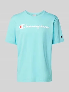 T-shirt z nadrukiem z logo - Koszulki męskie - miniaturka - grafika 1