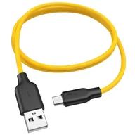 Kable USB - HOCO kabel USB do Micro Plus Silicone X21 1 metr czarno-zółty. - miniaturka - grafika 1