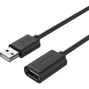 Unitek Przewód przedłużacz USB 2.0 AM-AF 1M Y-C428GBK Y-C428GBK - Kable komputerowe i do monitorów - miniaturka - grafika 1