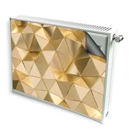 Dekoracje domu - magnes mata magnetyczna kaloryfer dekor złote trójkąty - miniaturka - grafika 1