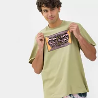 Koszulki sportowe męskie - Męski t-shirt z nadrukiem Volcom Mind Invasion - zielony - VOLCOM - miniaturka - grafika 1