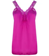 Koszulki i topy damskie - Satynowy długi top sexi koronka ramiączka-XL/2XL - miniaturka - grafika 1