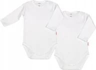 Body dla niemowląt - Body Dłr GŁADKIE 2PAK BIAŁE r 98 KLEKLE - miniaturka - grafika 1