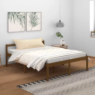 Lumarko Rama łóżka, miodowy brąz, lite drewno sosnowe, 150x200 cm - Łóżka - miniaturka - grafika 1