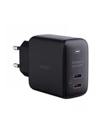 Ładowarki do telefonów - Aukey Ładowarka Sieciowa Pa B4T 2Xusb C 45W Czarna - miniaturka - grafika 1