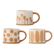 Kubki - Kamionkowe kubki w kolorze ochry zestaw 3 szt. 450 ml Linora – Bloomingville - miniaturka - grafika 1