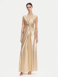 Rinascimento Sukienka wieczorowa CFC0019899002 Złoty Regular Fit - Sukienki - miniaturka - grafika 1