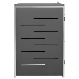 FENIKS vidaXL Osłona na 1 69x77,5x115 cm stal nierdzewna 149566 - Kosze na śmieci - miniaturka - grafika 9