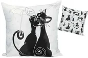 Poduszki dekoracyjne - PODUSZKA DEKORACYJNA CARMANI Crazy Cats KOTY POD PARASOLEM - 50x50 cm - miniaturka - grafika 1
