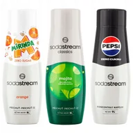 Syropy i koncentraty owocowe - Syropy SodaStream do saturatora Mirinda Zero + Mojito / Mohito + Pepsi Zero Bez Cukru 3x 440 ml - miniaturka - grafika 1