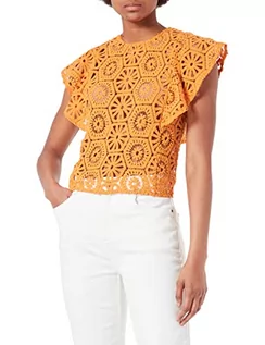 Koszulki i topy damskie - Naf Naf T-shirt damski, pomarańczowy, L - grafika 1