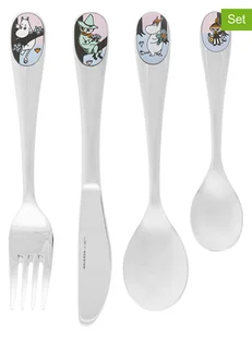 Moomin 4-częściowy zestaw "Friends Forever" w kolorze srebrnym dla dzieci - Sztućce dla dzieci - miniaturka - grafika 1